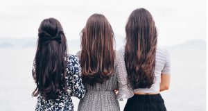 Three girls hairstyles