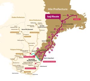 Map of Mie Kumano Kodo Iseji Route