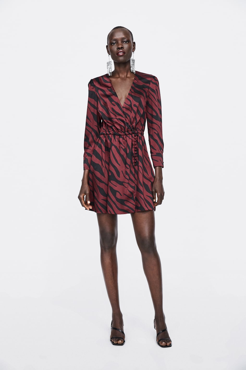 A Printed Dress: Zara Printed Wrap Dress