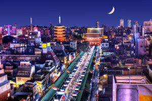 A-Guide-to-Asakusa-Nakamise-Dori-from-above-at-night