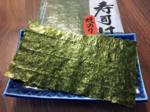 Healthy Japanese Snacks seaweed on a plate