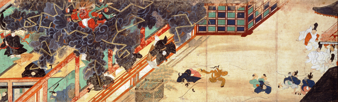 Depiction of Sugawara no Michizane's wrath