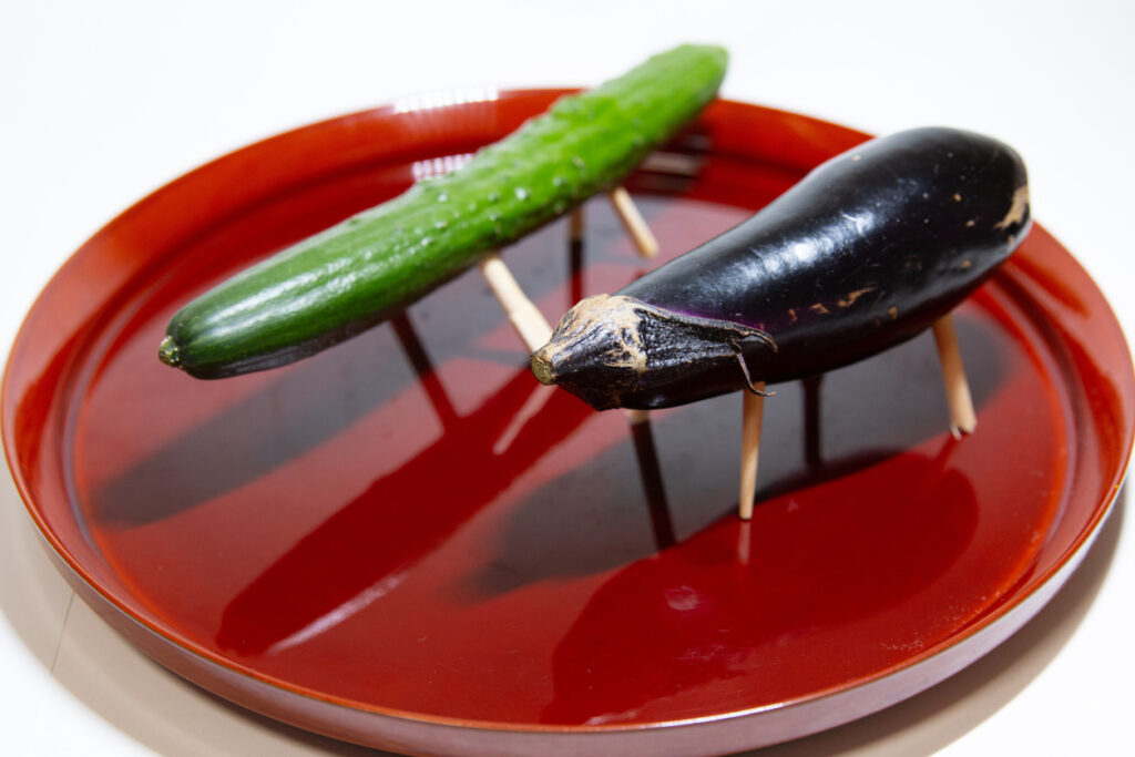 Obon offerings for traditional events of Japanese ancestor memorial service