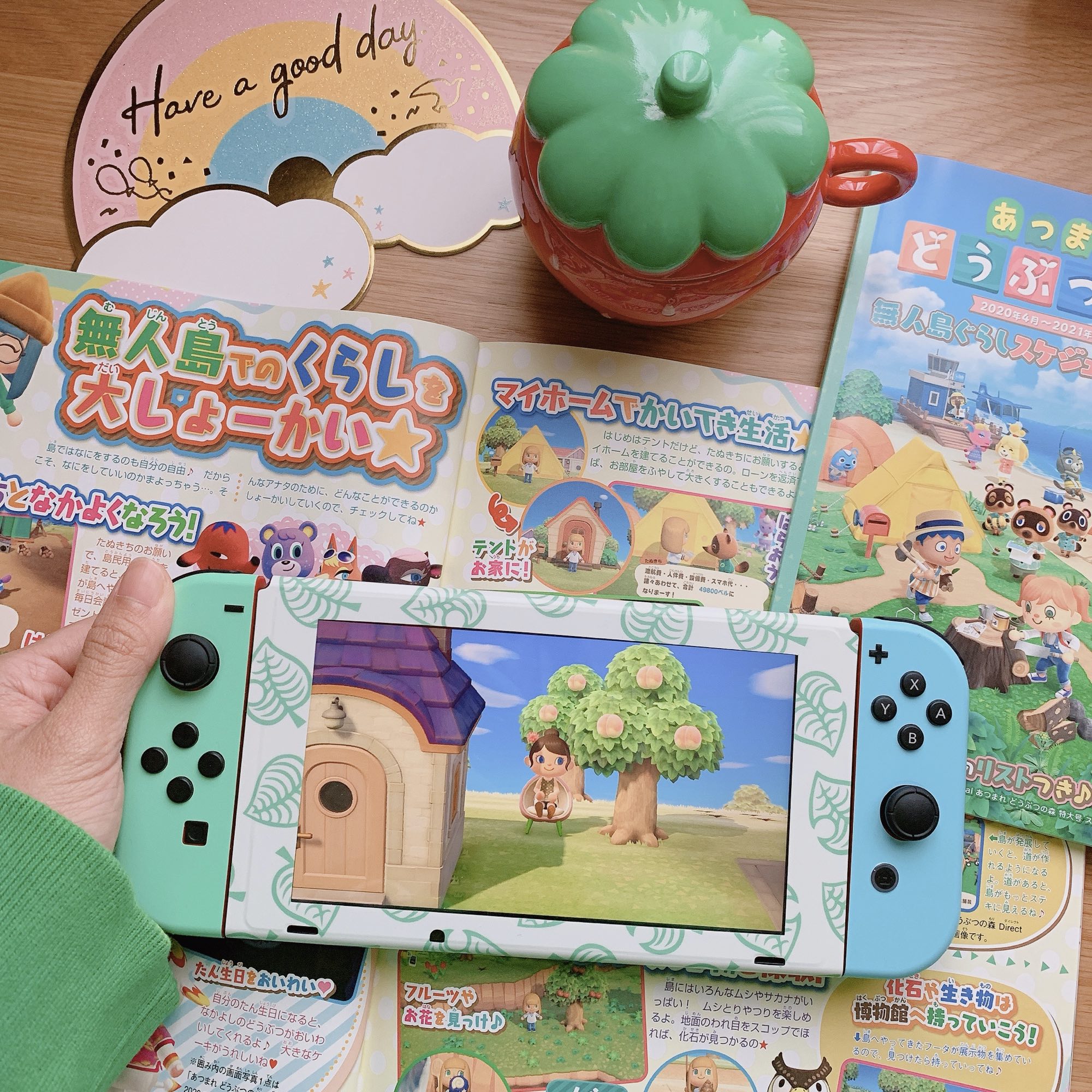 nintendo switch with Animal Crossing