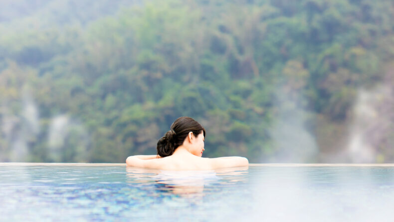 Japanese mom hot spring