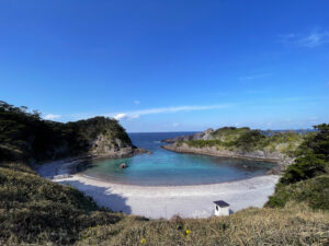 Shikinejima's Tomari Beach offers shallow, sheltered waters.