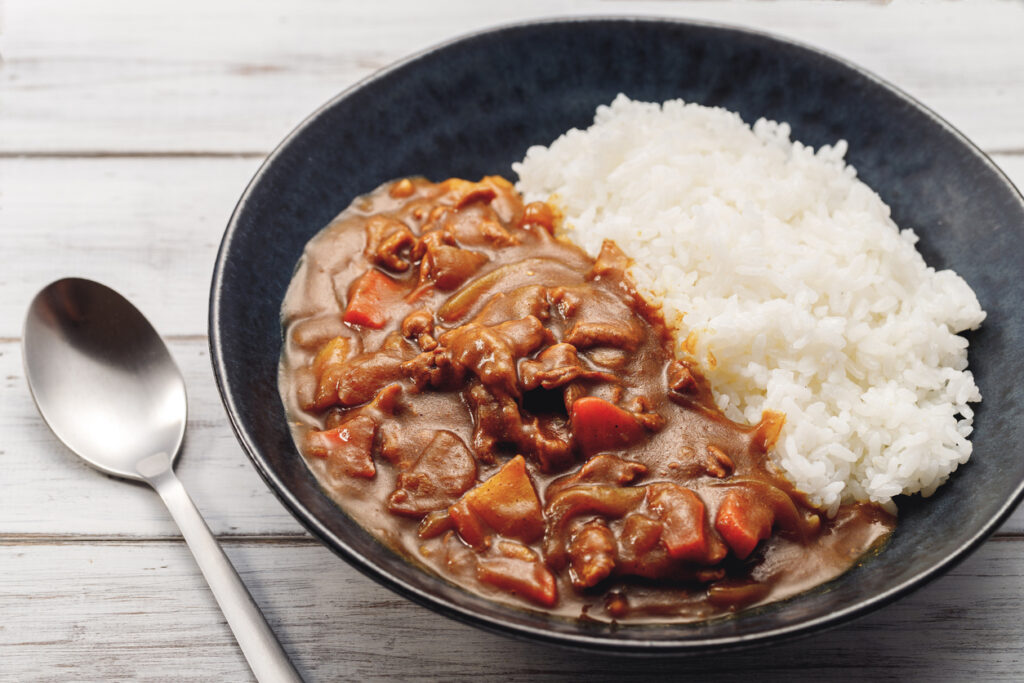 Pork Curry On A Black Plate Savvy Tokyo