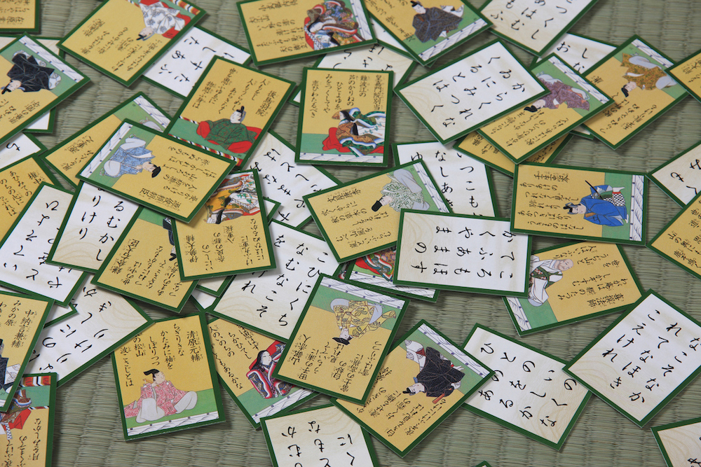 Playing Karuta a Traditional New Year games