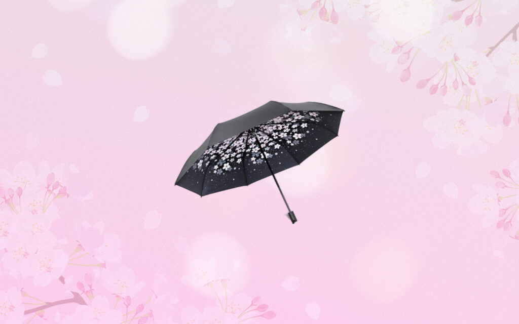 Sakura Pattern Sun Umbrella by Fairy House