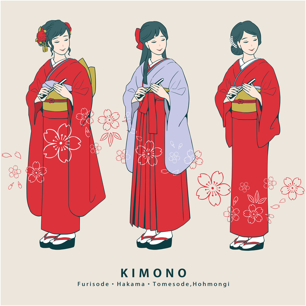 The Different Types of Kimono: Tomesode or Homongi, Furisode, Hakama and Yukata
